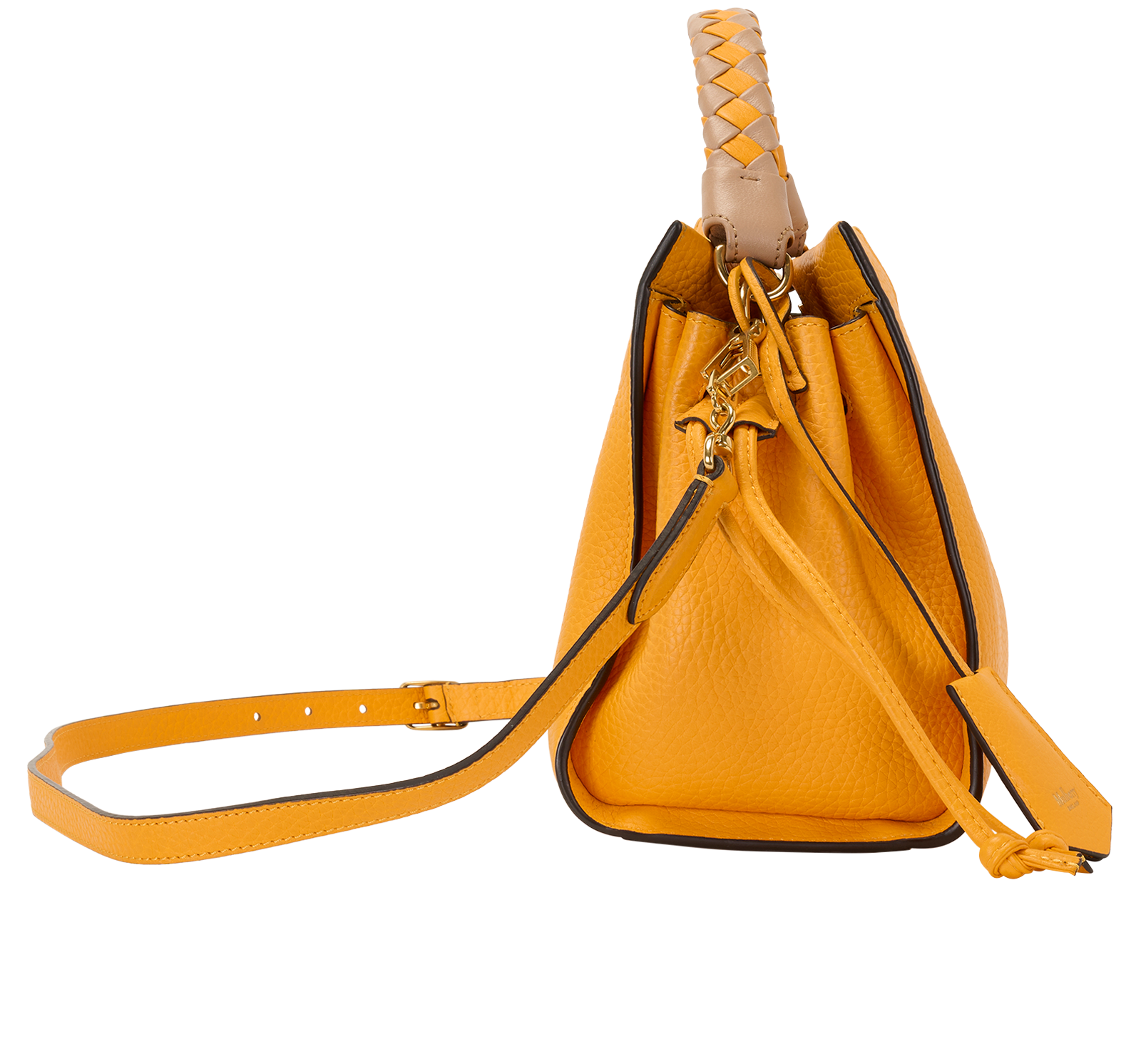Small Iris, &pound;420, Handbags, Yellow, Leather, Side view